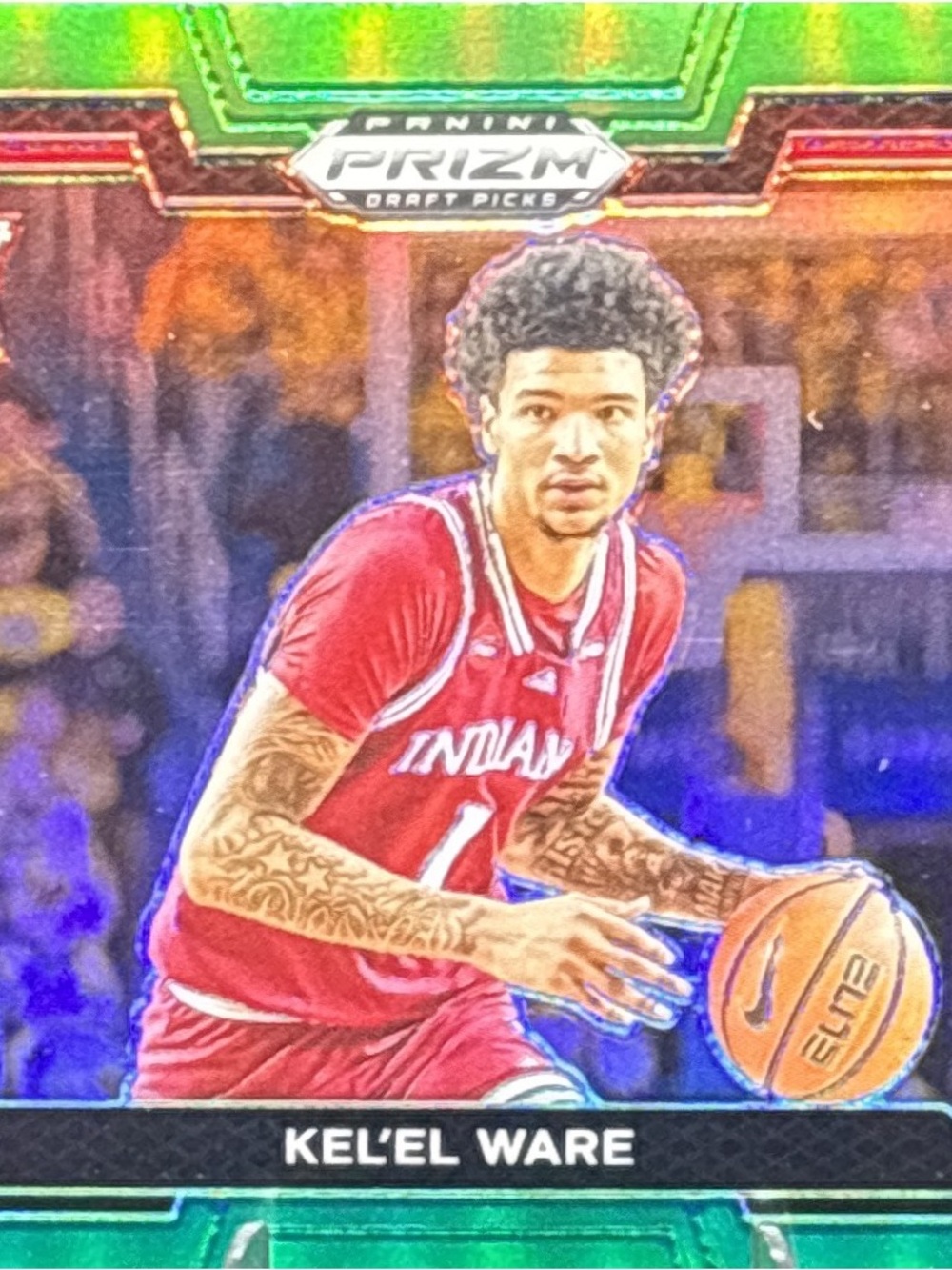 Panini Prizm Kel'el Ware Green Prizm Rookie Basketball Trading Card